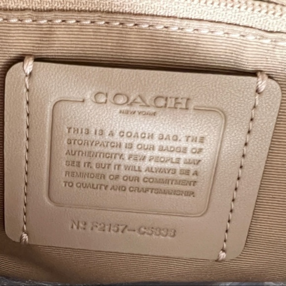 COACH White Floral Handbag NEW - Picture 4 of 11